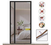 Puerta mosquitera magnética, cortina autoadhesiva antiinsectos con banda magnética completa, antimosquitos, 110 cm x 220 cm