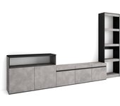 Muebles de salón para tv, 310x35x186cm, para tv hasta 65, mueble televisión, cemento