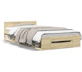 Maison exclusive - cama con cajón madera ingeniería roble sonoma 90x200 cm