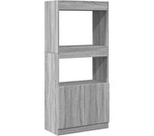 Aparador | aparador de comedor | armario de cocina de madera de ingeniería gris sonoma 63x33x140 cm cfw14100