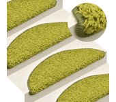 Alfombrillas para peldaños de escaleras 15 uds verde 56x17x3 cm