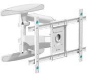 Onkron soporte tv blanco para televisor de 40-75, hasta 45,5 kg, vesa 200x100 a 600x400, inclinable y giratorio m6l-w blanco