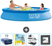 Paquete de piscina - intex - alrededor - 305x305x61 cm + accesorios cb68