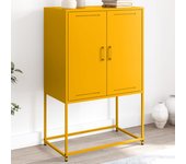 Aparador alto amarillo mostaza 68,5x38,5x107 cm acero