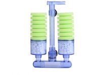 Bomba de aire con filtro para acuario, bomba de oxígeno bioquímico con esponja para suministros para mini peceras (xy-2882 (verde))