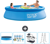 Paquete de piscina - intex - alrededor - 305x305x76 cm + accesorios cb64