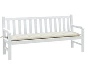 Cojín para banco de jardín tejido mezcla crema 180x50x7 cm