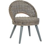 Sillón kubu de ratán gris