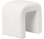 Puff kato en forma de arco y tela de borreguito beige