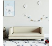 Maison exclusive - sofá para niños de cuero sintético crema 80x45x30 cm