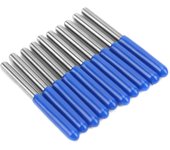 10 piezas de cortador de tallado en forma de v, vástago 3,175, broca de grabado de carburo cementado de 2 flautas (20 x 0,1)