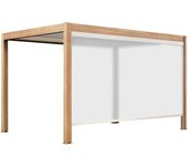 Pérgola bioclimática autoportante y motorizada con iluminación 3x4m y 1 toldo ( 1 store 3,67 x 2,32 m ) - oviala