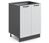 Vicco mueble bajo de cocina fame-line, blanco casa de campo, 60 cm sin encimera