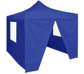 Maison exclusive - carpa plegable profesional con 4 paredes acero azul 2x2 m