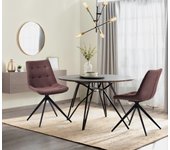 Silla de comedor en tejido merna topo