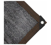 Red de sombra negra de 2 m × 3 m, 96% de sombreado, con bordes perforados, utilizada para jardines, piscinas, gallineros, perreras, invernaderos