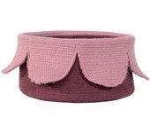 Canasta de almacenamiento pétalos rosa y berenjena 20 x ø 33 cm