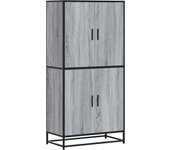 Aparador alto | aparador de comedor | armario de cocina madera de ingeniería gris sonoma 68x35x139 cm cfw168040