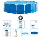 Paquete de piscina - intex - alrededor - 457x457x122 cm + accesorios a1808