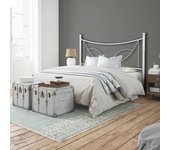 Cama doble de hierro con estructura de cama de hierro tulip blanco 166x202x h117 cm