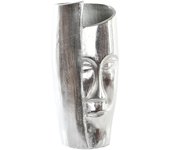 Jarron aluminio 15x13x31 cara plateado
