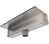 Salida de cascada de acero inoxidable 304, fuente decorativa en cascada para patio, jardín, villa, piscina (400 mm)