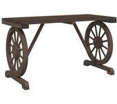 Mesa de jardín，mesa para exteriores，mesa de patio madera maciza abeto 115x55x65 cm cfw86555