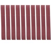 Banda de lijado de alúmina, 10 unidades, herramienta de pulido y pulido para muebles y carpintería, 740 x 40 mm (60 ojales)
