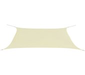 Sombrilla rectangular de tela oxford color crema 4x6 m