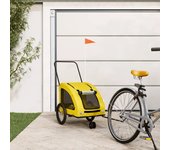 Remolque de bicicleta para mascotas amarillo