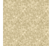 Papel pintado floral en tonos crema