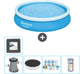 Paquete de piscina - bestway - alrededor - 366x366x76 cm + accesorios cb13