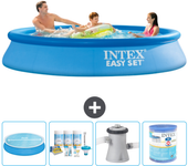 Paquete de piscina - intex - alrededor - 305x305x61 cm + accesorios a448