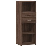 Aparador alto | aparador de comedor | armario de cocina madera de ingeniería marrón roble 45x42,5x124 cm cfw75680