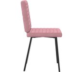 Pack 2 uds sillas de comedor | silla de cocina terciopelo rosa cfw53541