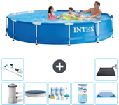 Paquete de piscina - intex - alrededor - 366x366x76 cm + accesorios a1771