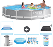 Paquete de piscina - intex - alrededor - 366x366x76 cm + accesorios a2140