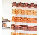 Visillo en organza a finas rayas horizontales