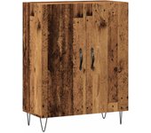 Aparador | aparador de comedor | armario de cocina de madera de ingeniería envejecida 69,5x34x90 cm cfw168076