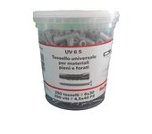 Tasselli fischer in nylon 6 x 30 mm con viti 250 pz