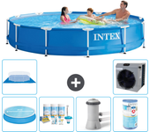 Paquete de piscina - intex - alrededor - 366x366x76 cm + accesorios a1564