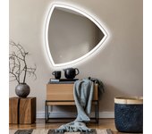 Espejo irregulares de bano con iluminación luz led (64x64cm) espejo de pared blanco frío interruptor táctil