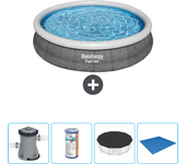 Paquete de piscina - bestway - alrededor - 366x366x76 cm + accesorios cb52