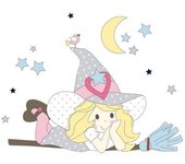 Sábana encimera para cuna cool kids witch (120 x 180 cm) (cuna de 80)