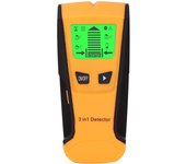 Buscador de vigas de pared multifuncional, escáner de pared, detector de metales 3 en 1, detector de vigas de madera y metal, amarillo