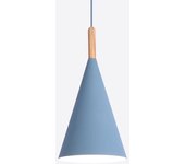 Lámpara colgante disefo moderno madera lámpara de techo e27 base para salón dormitorio comedor oficina bar cafetería azul