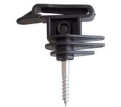 Aislador de cerca eléctrica tornillo plano para madera x alambre + cuerda + correas max 40 mm