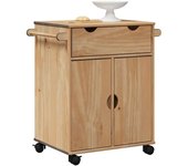Carro de cocina otta 59x45x80 cm madera maciza de pino