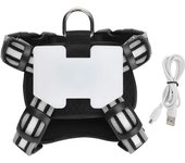 Arnés para perros led, arnés de chaleco para perros iluminado, arnés para perros iluminado con carga usb con tira reflectante ajustable para perros qu
