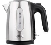 Hervidor agua eléctrico 1 litro acero inoxidable, sin bpa, inalámbrico, apagado automático, adler, acero inoxidable, 1200, ad1273